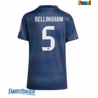 Real Madrid Jude Bellingham #5 Tricou Fotbal Replică 2025-26 Femei Deplasare